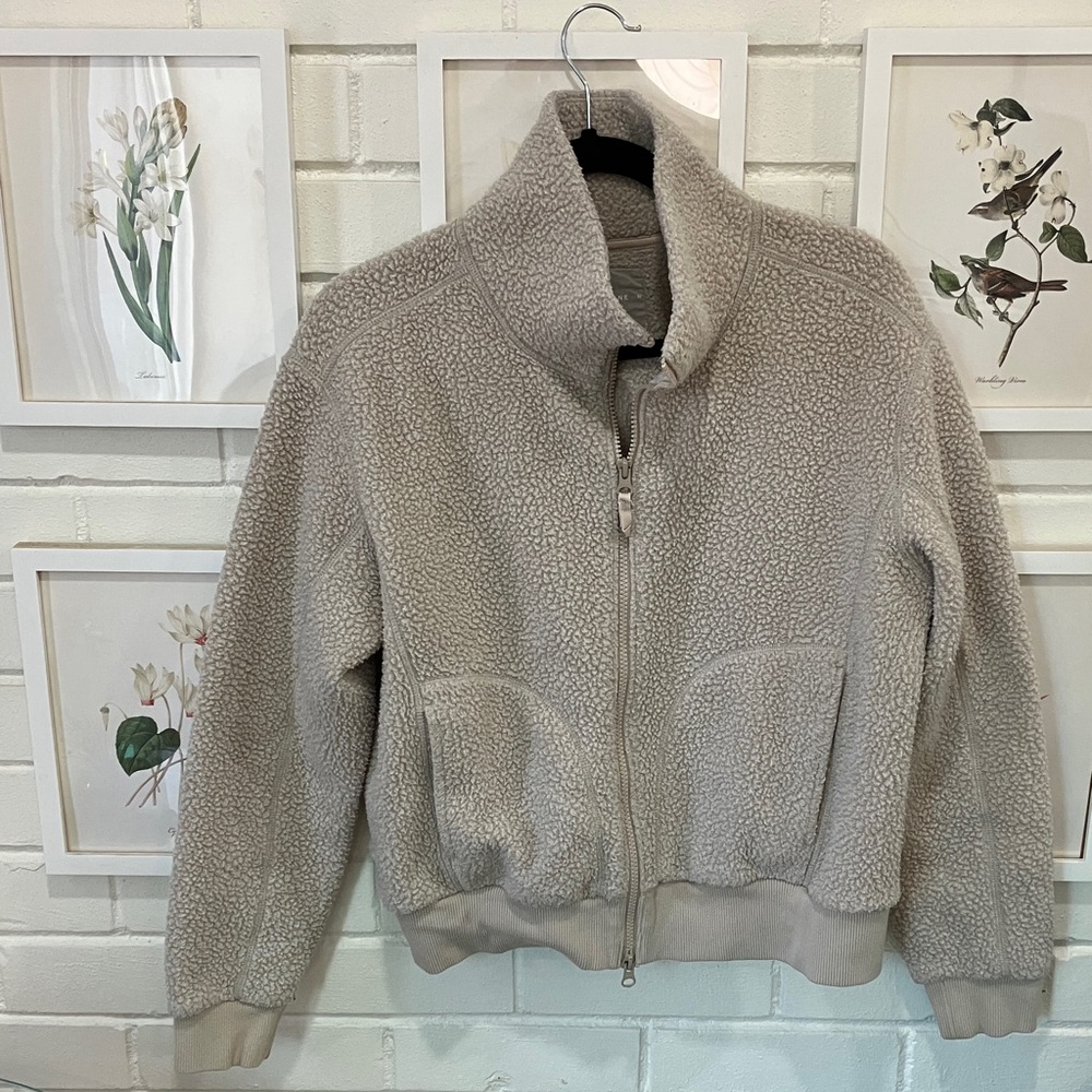 Everlane Cream Teddy Jacket